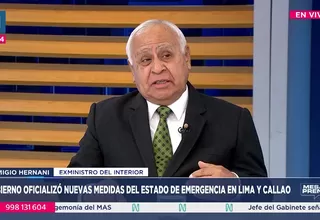 Remigio Hernani: El estado de emergencia ayuda, pero relativamente