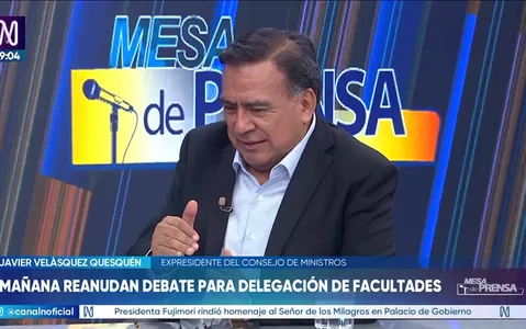Velásquez Quesquén: Lo importante es que mañana se apruebe el dictamen