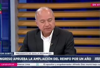 Víctor Gobitz sobre la ampliación del Reinfo: "Lo que revela es un Poder Ejecutivo con poco peso"