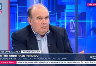 Alcalde de Lima anuncia contrademanda tras abritraje perdido