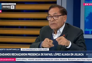 Alberto Quintanilla: Condeno la actitud indiferente de los políticos