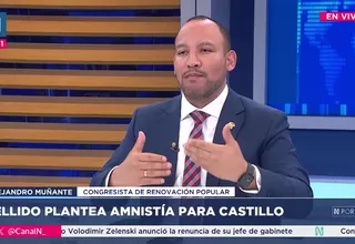 Alejandro Muñante: Es inconstitucional el proyecto de amnistía para Castillo