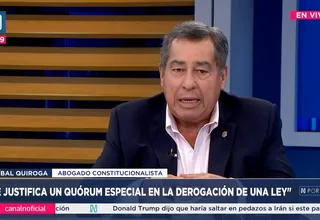 Anibal Quiroga: No es lo mismo un proceso competencial que la derogación de una ley