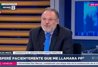 Carlos Mesía: No me llamó Keiko, fue Miguel Torres
