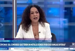 Cecilia Chacón: Fuerza Popular no debe presidir Ética en la Cámara de Diputados