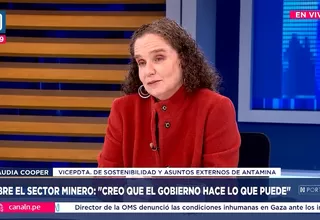 Claudia Cooper: El Gobierno hace lo que puede en el sector minero
