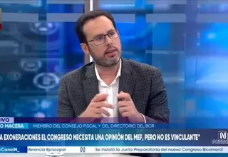 Diego Macera: El artículo 79 de la Constitución es muy claro, los congresistas no tienen iniciativa de gasto