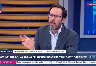 Diego Macera: Queremos alertar que la ruta lleva a problemas fiscales