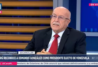 Eduardo Ferrero: "El Canciller ha reconocido la victoria de González Urrutia"