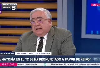 Enrique Ghersi: La mayoría en el TC se ha pronunciado a favor de Keiko Fujimori