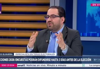 Enzo Elguera: Respaldo la reducción del plazo para difundir encuestas a 3 días antes de elecciones