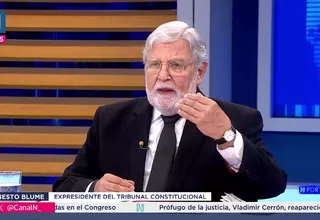 Ernesto Blume: Son lamentables los hechos que involucran al presidente José Jerí 