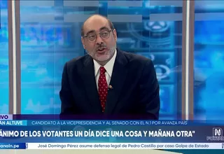 Fernán Altuve: El ánimo de los votantes un día dice una cosa y mañana otra