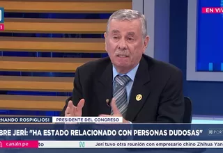 Fernando Rospigliosi: No tiene sentido una censura contra Jerí estando en un proceso electoral   