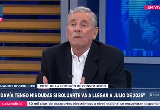 Fernando Rospigliosi: Tengo mis dudas si Boluarte llegará a julio del 2026