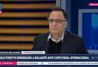 Francisco Belaúnde: Es improbable que la Corte Penal Internacional intervenga en el caso de las muertes en protestas
