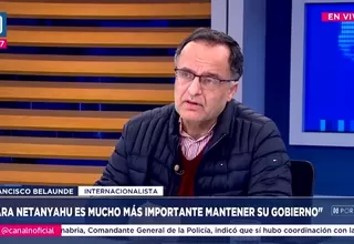 Francisco Belaunde: Seguramente Netanyahu se esperaba esa reacción