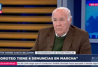 García Belaunde: Doroteo tiene cuatro denuncias en marchas