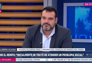 Guillermo Aliaga: Extensión del REINFO puede considerarse bajo ciertos requisitos