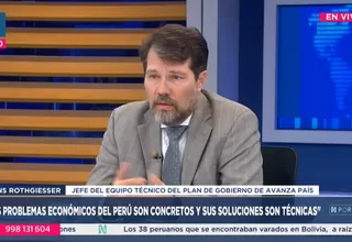 Hans Rothgiesser: Los problemas de Perú son concretos y sus soluciones son técnicas