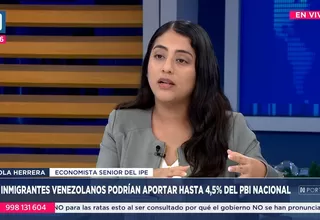 Paola Herrera habla sobre aporte de venezolanos al PBI del país