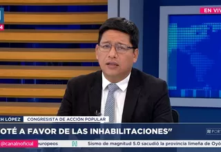 Ilich López: Voté a favor de las inhabilitaciones