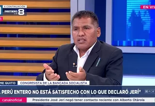 Jaime Quito: El Perú entero no está satisfecho con lo declarado por Jerí
