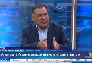Javier Velásquez: Hay parlamentarios de oposición que están de acuerdo en otorgar materias específicas