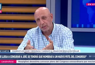 José Cueto: Jerí debería tener un grado de reflexión de lo que está haciendo