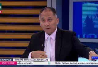 José Naupari: La ley no tiene previsto la figura de reemplazantes para precandidatos