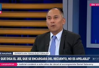 José Ñaupari: El reconteo de votos te abre la puerta para todo