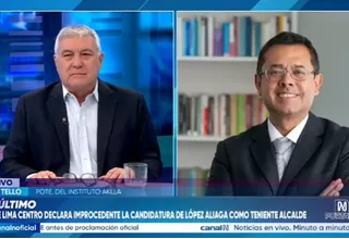 José Tello: López Aliaga es un parlamentario proclamado, sujeto a la irrenunciabilidad del cargo