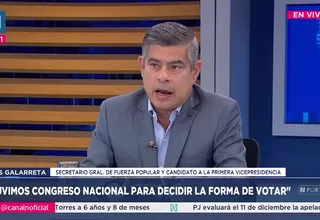 Luis Galarreta: Existe consenso interno en torno a la candidatura presidencial de Keiko Fujimori