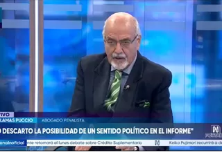 Luis Lamas Puccio: No descarto posibilidad de sentido político en el informe de comisión de la ONU