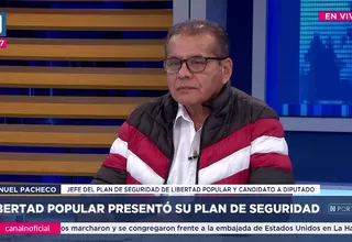 Manuel Pacheco: Jerí tiene 100 días y no ha liderado la seguridad ciudadana