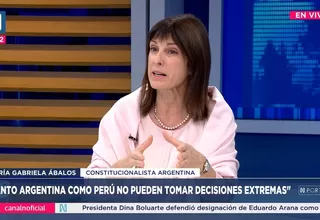 María Gabriela Ábalos: Tanto Argentina como Perú no pueden tomar decisiones extremas