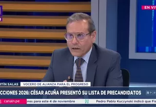 Martín Salas: No hay comunicación formal que diga que Santiváñez vaya a ser candidato 