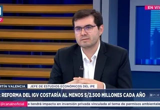 Martín Valencia: La redistribución del Foncomún costaría al menos S/ 2,500 millones al año