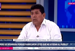 Miguel Palomino: Los conductores estamos asustados, no podemos trabajar