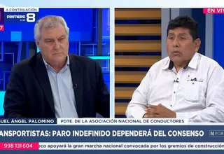 Miguel Palomino: A más tardar el lunes, los gremios de transportistas definirán la fecha del paro nacional indefinido