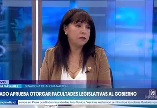 Mirtha Vásquez: Hemos generado un desequilibrio de poder entre Diputados y Senadores