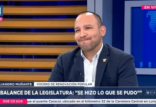 Muñante sobre legislatura: Se hizo lo que se pudo