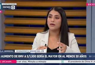 Paola Herrera: El aumento de la RMV a S/1300 sería el mayor en al menos 30 años