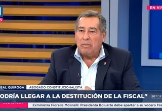 Quiroga sobre la denuncia de Santiváñez contra la fiscal Espinoza: "Podría llegar su destitución"