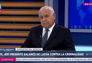 Remigio Hernani: Pese a los esfuerzos del Gobierno, los resultados en seguridad aún no muestran una mejora significativa