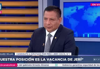 Richard Rojas: Nuestra posición es por la vacancia de José Jerí