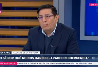 Rubén Cano: No sé por qué La Victoria no fue declarada en emergencia