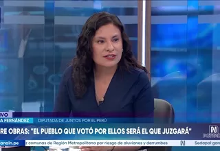 Svieta Fernández: Es una narrativa falsa que nos vamos a oponer a todo en Juntos por el Perú