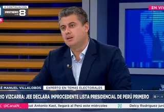 Villalobos sobre Mario Vizcarra: El JEE debió resolver en primera instancia