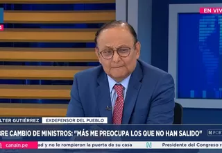 Walter Gutiérrez: Más me preocupa los ministros que no han salido